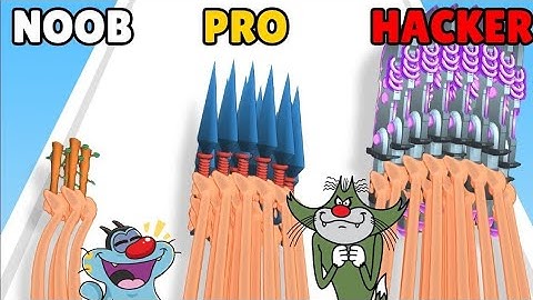 Noob vs Pro vs Hacker - Asmr knife arm  ! | Oggy and Jack Playing Asmr Games !