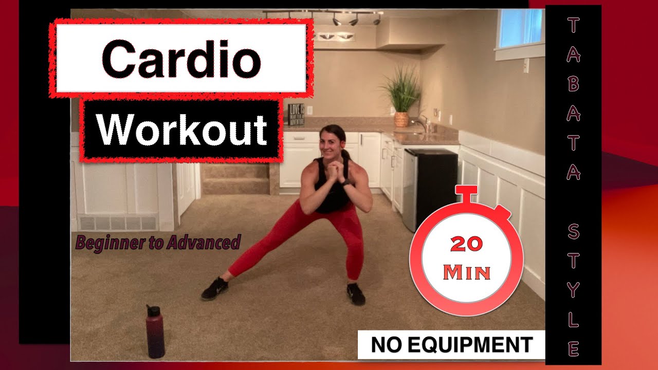 Tabata Style Cardio At Home Workout [ Beginner to Advanced Fitness ...
