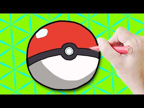 ポケモンのモンスターボール簡単お絵かき How To Draw Pokemon Monster Ball Youtube