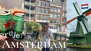 【Amsterdam Vlog】オランダ女子旅🇳🇱🌷アムステルダムの素敵な街並み| 食ツアー
