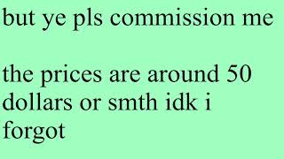 comms open! link in desc