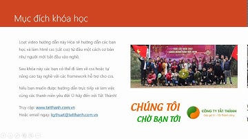 Hướng dẫn tự học html css cơ bản. Bài 2: Mục đích khóa học