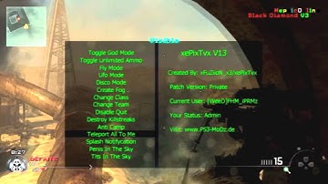 [PS3] Modern Warfare 2 xePixTvx v13 Mod Menu - {ZK}
