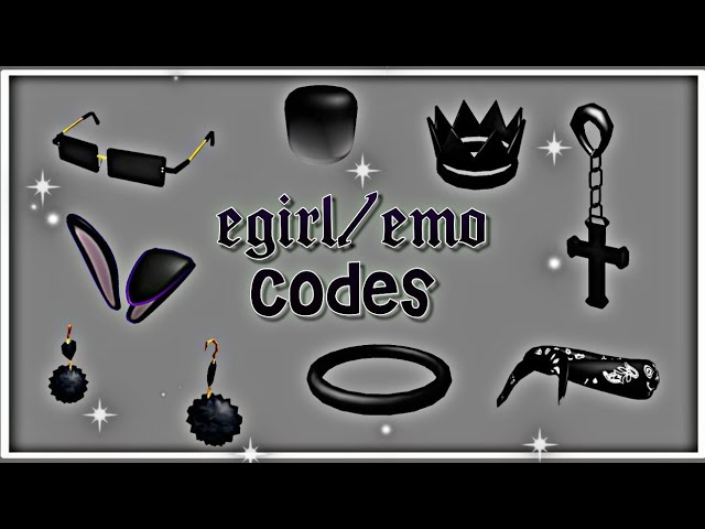 Roblox Aesthetic E Girl Baddie Gothic Emo Accessories Codes Youtube - goth roblox id