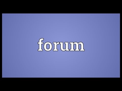 Forum Meaning