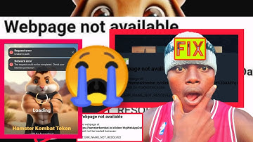 😭😱💔 HOW TO FIX HAMSTER KOMBAT WEBPAGE NOT AVAILABLE ISSUE | HAMSTER KOMBAT ERROR | HOW TO SOLVE IT.