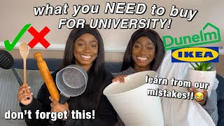 WHAT YOU ACTUALLY NEED TO BUY FOR UNIVERSITY!! | Jessie & Jessica