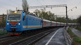 Электровоз ЭП1М-441 с поездом №146 Москва — Назрань
