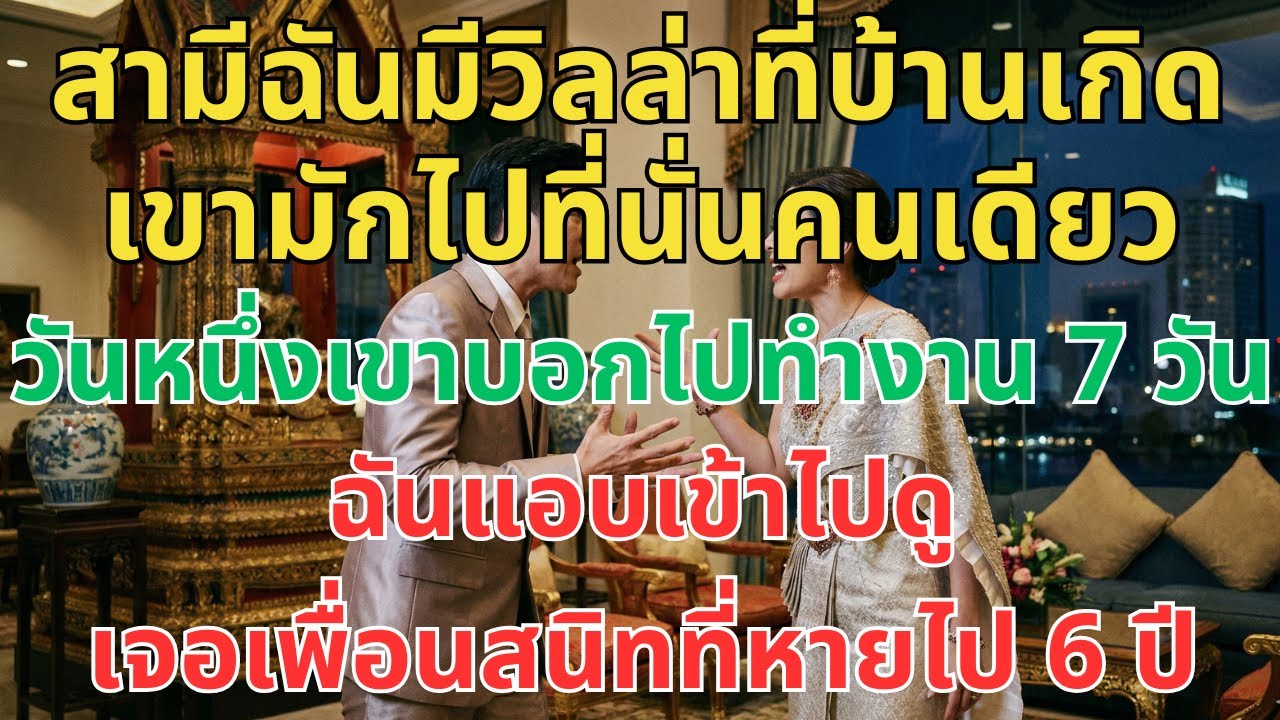 สามีฉันซื้อวิลล่าที่บ้านเกิด มักไปคนเดียว วันหนึ่งเขาบอกไปทำงาน 7 วัน ฉันจึงแอบเข้าไป