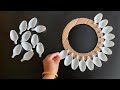 Beautiful wall hanging craft using plastic spoons  paper craft for home decoration  diy wall decor