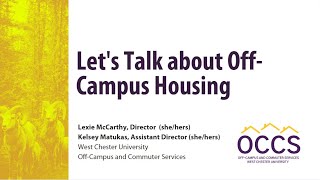Let's Talk about Off-Campus Housing Webinar - Spring 2023