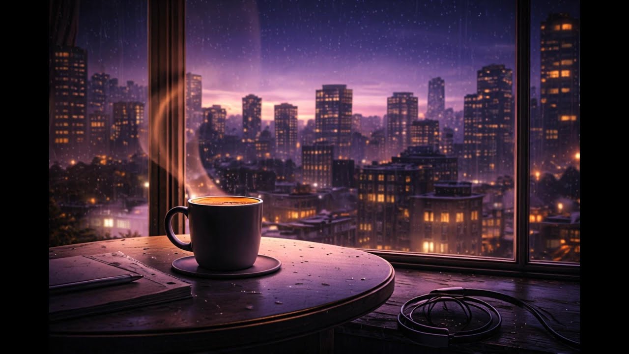 Peaceful City Night Soundscape | Sleep Music for Insomnia & Overthinking