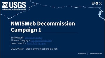 USGS Public Webinar: Decommissioning NWISWeb