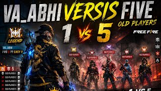 Unbelievable clutch va_abhi vs 5 old players poco c65 phone  best sensitivity subscribe #freefire 