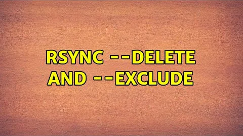 Ubuntu: rsync --delete and --exclude