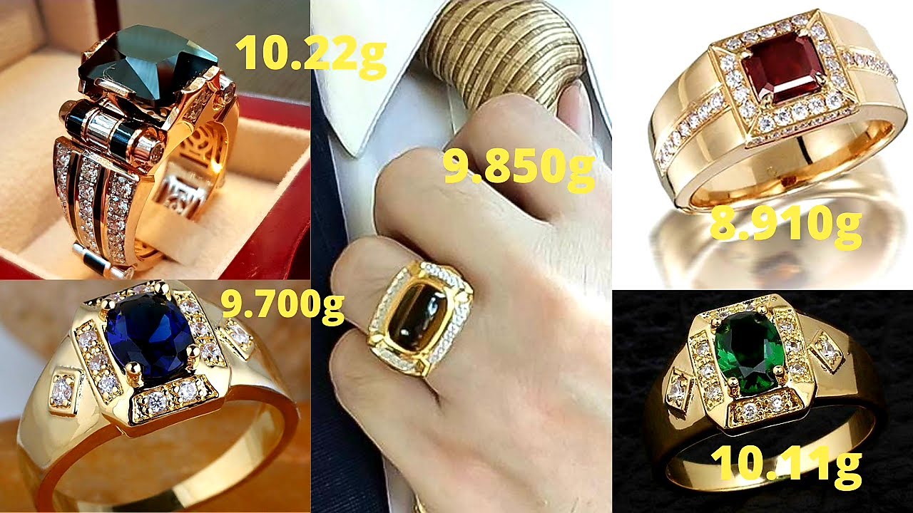 Men's 2 Finger Ring Slim Gold