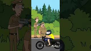 Challan se bachne ke ninja technique 😁 . #animation #hindimemes #connectwithcommunity #wagguy #humor