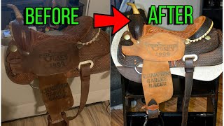 Western Saddle Makeover | You Won't Believe The Results! | Saddle Restoration