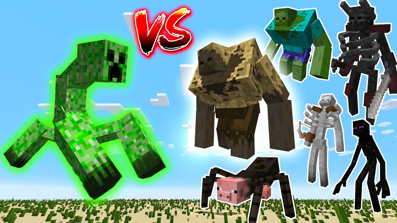 Minecraft Mutant Hacker Mutant Creeper Vs Other Mutant Mobs | Minecraft Mobs Fight - YouTube