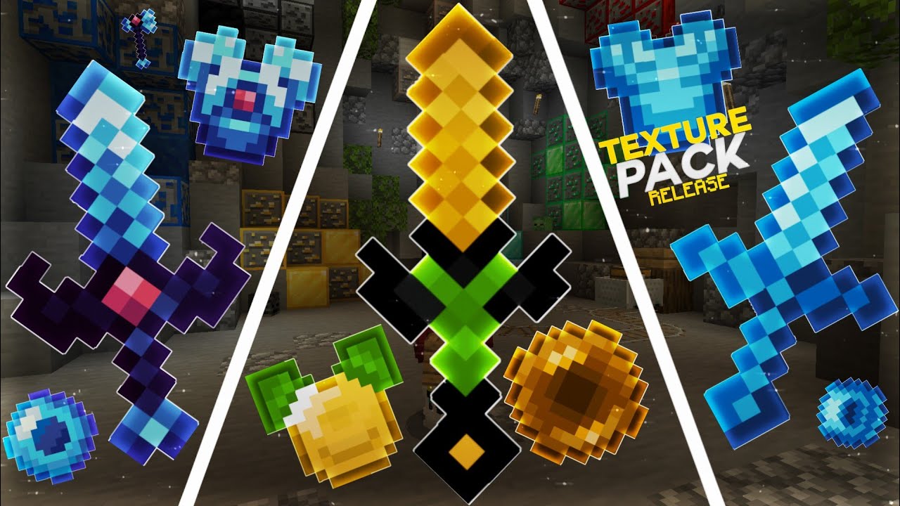 TOP 3 MCPE PvP TEXTURE PACK 16x ( FPS BOOST ) - Minecraft PE 1.16 ...