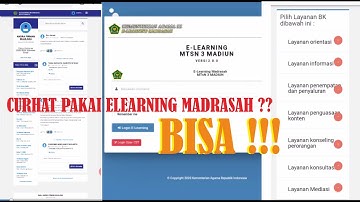 Tutorial Layanan BK (Bagi Siswa) Melalui E-Learning Madrasah