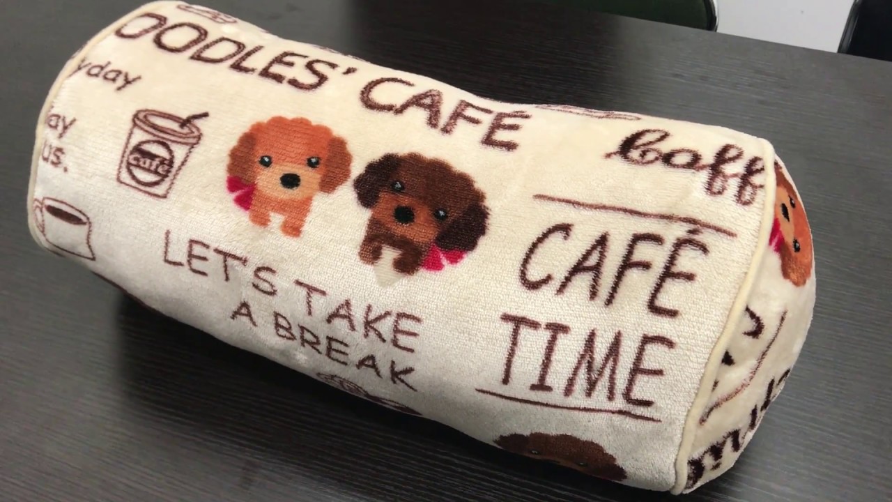 ツインプードルカフェ ボルスター筒型クッション 枕 暖かい 冬用 かわいい Youtube