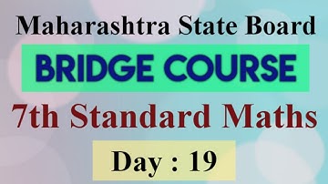 Day 19 | bridge course 7th standard maths for semi English and English medium