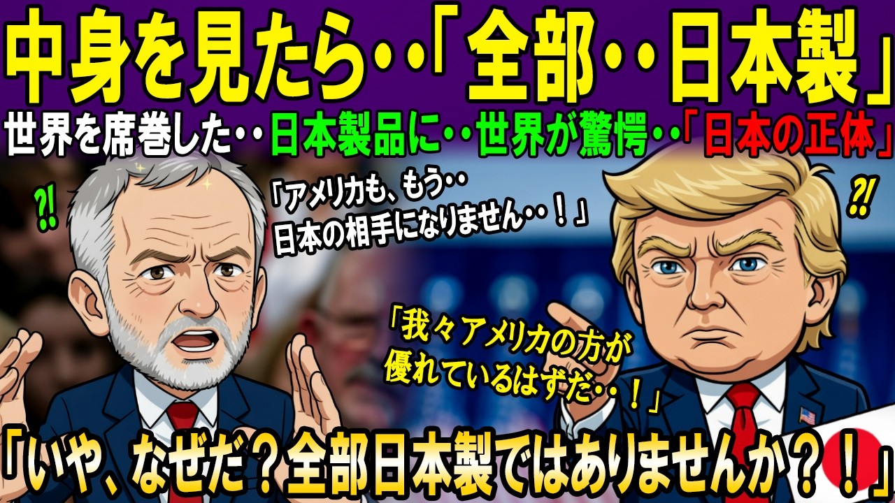 【海外の反応】世界を席巻した日本製品に世界が驚愕 中身を見たら全部日本製｜海外感動秘話｜AI物語