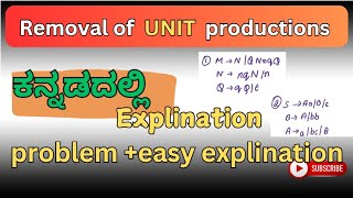 Removal of UNIT  productions| ಕನ್ನಡ  explination | theory of computation