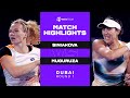 Katerina Siniakova vs. Garbiñe Muguruza | 2022 Dubai Round 1 | WTA Match Highlights