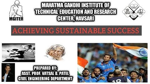 ACHIEVING SUSTAINABLE SUCCESS ~ GTU : Contributor Personality Development Program (3150004) @MGITER