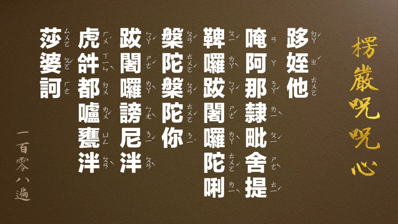 楞厳呪『大仏頂如来放光悉但多鉢但羅陀羅尼』 | 猫別当小烏丸(戊戌)