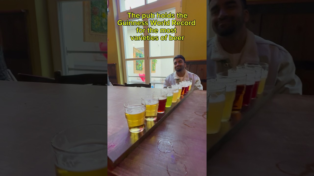 Trying the Famous 10-Beer Flight at Delirium Pub in Brussels! 🍺 