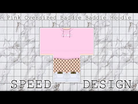Speed Design Pink Oversized Baddie Baddie Hoodie Youtube - pink roblox logo square
