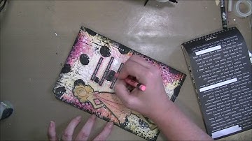 Creating Texture with Tissue Paper & Modeling Paste! + Fluid Acrylics & Stamps - Art Journal Process