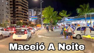 Maceió Alagoas A Noite Praia De Pajuçara E Praia De Ponta Verde
