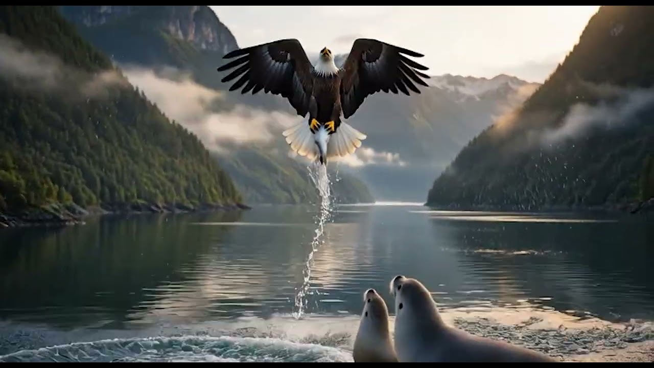 A Silent Fjord in Norway — Sea Eagles Circle Over Still Water | Cinematic Nature Calm