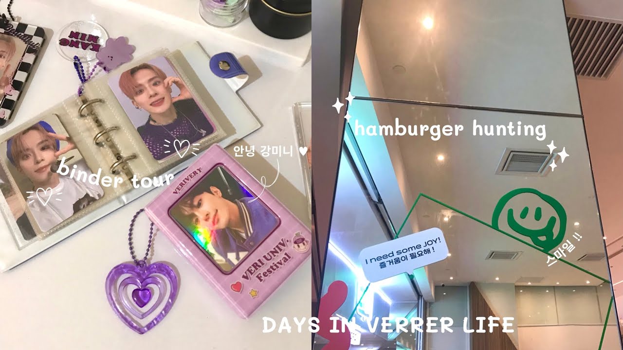 verrer vlog #9 | kangmin's series o photocards 📁📌 + what verrers eat in a day 🥩🍔 | 베러로그