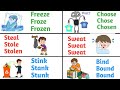 Irregular Verbs With V1 V2 V3 List Of 100 Irregular Verbs Verb Forms V1 V2 V3