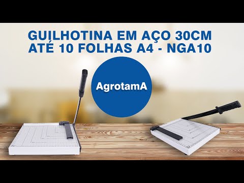 Vídeo de Guilhotina em Aço 30cm até 10 Folhas A4 - NGA10