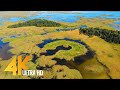 Bird eye view of latvian nature  airview of amazing landscapes in 4k u.