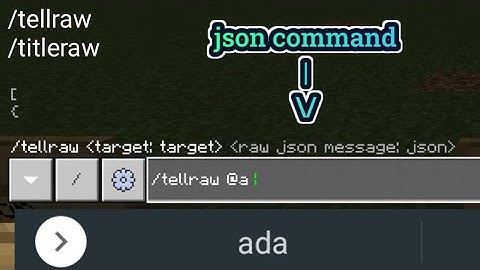 Minecraft Bedrock All JSON Command tellraw titleraw