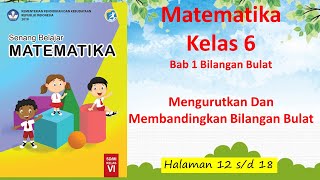 Kelas 6 Matematika Bab 1 Bagian 2 Mengurutkan Dan Membandingkan Bilangan Bulat Hal 12 - 18