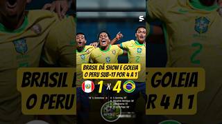 BRASIL DÁ SHOW E GOLEIA O PERU SUB-17 POR 4 A 1#BrasilSub17 #FutebolBase #SeleçãoBrasileira #Goleada