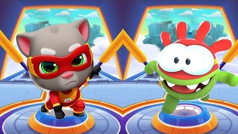 Talking Tom Hero Dash vs Om Nom Run - Super Tom Fight With Bosses (Android,iOS) Gameplay BEYEV