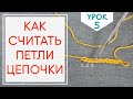 Как считать петли цепочки при вязании крючком. Урок 5. Основы вязания крючком.