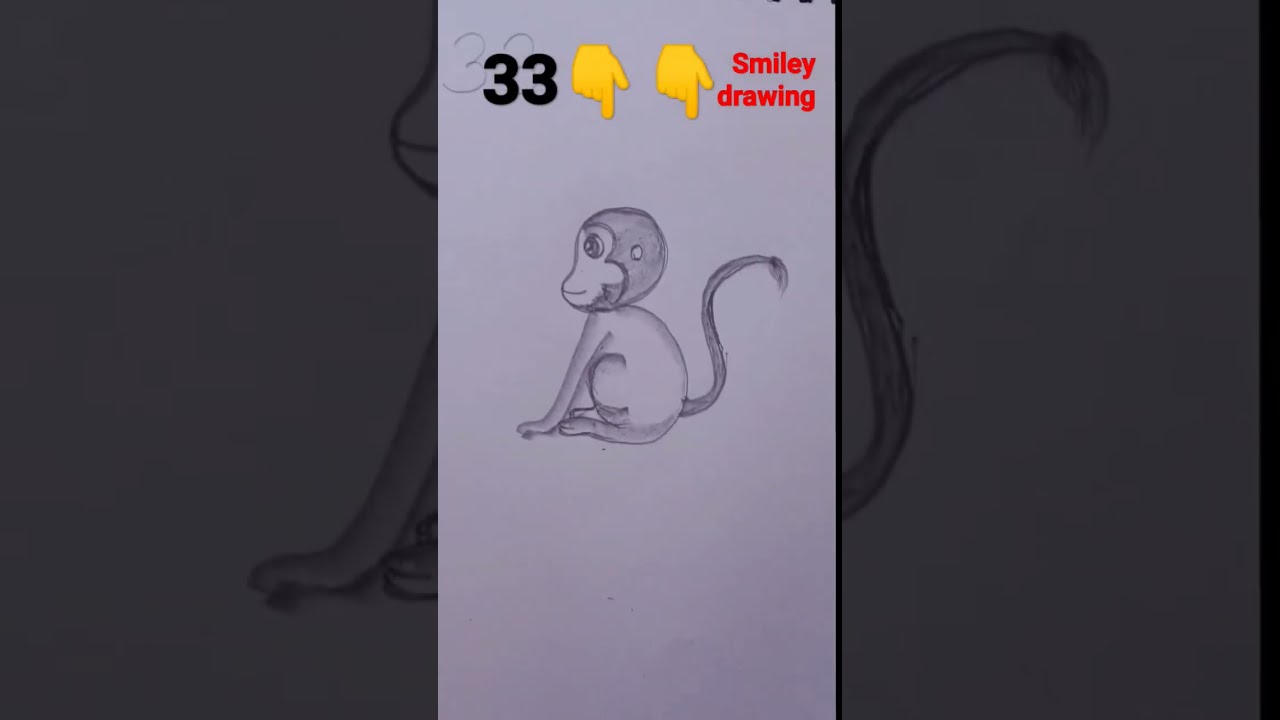 How To Turn number 33 into a monkey. how to turn numbers into animals. 