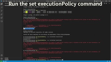 VsCode error: Cannot be loaded because running scripts is disabled on this system