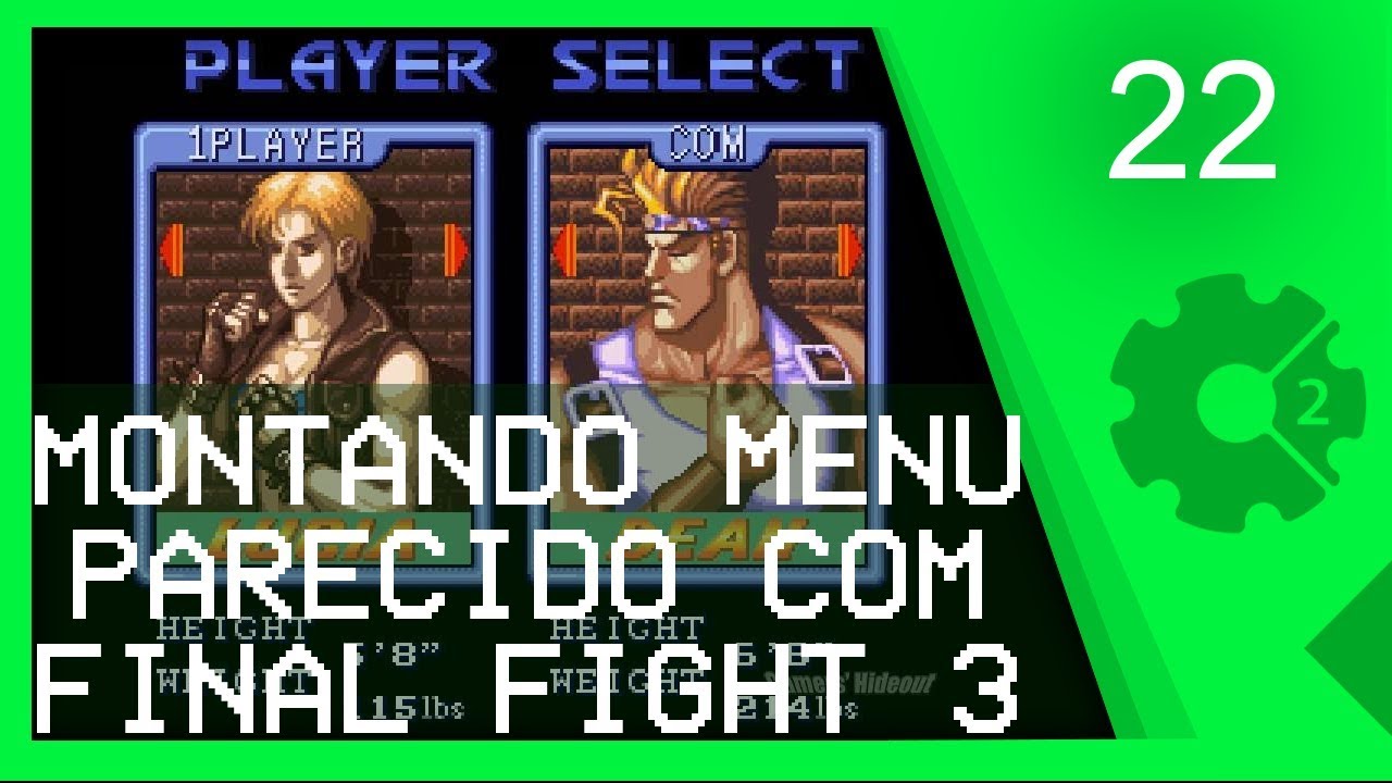 SELEÇÃO DE PERSONAGENS 1: COMO MONTAR O MENU - Curso Beat'em Up/Brawler Aula 22 [CONSTRUCT 2]