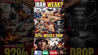 👉“IRAN WEAK? 92% MISSILE DROP SHOCKS THE WORLD” 🔥#shorts #shortsfeed #news  #worldwarthree